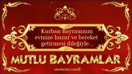 Kurban Bayramınızı en içten Dileklerimiz İle Kutluyoruz